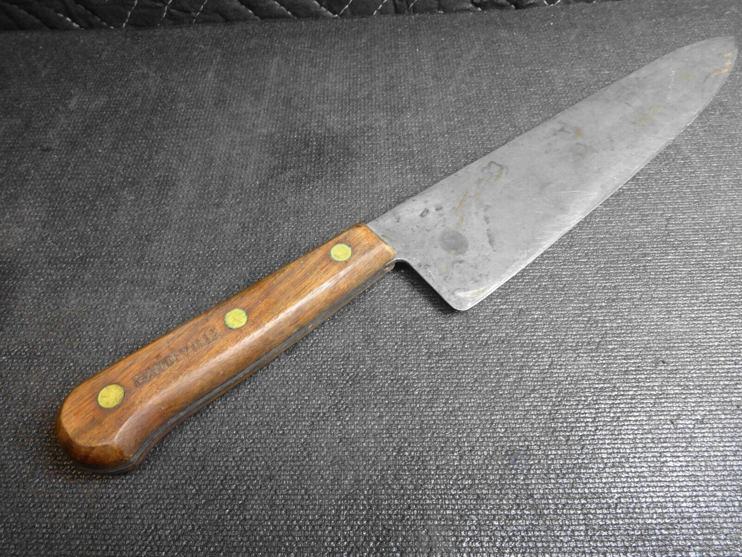 Vintage Mandeville Carbon Steel 15" Chef Knife 10" Blade