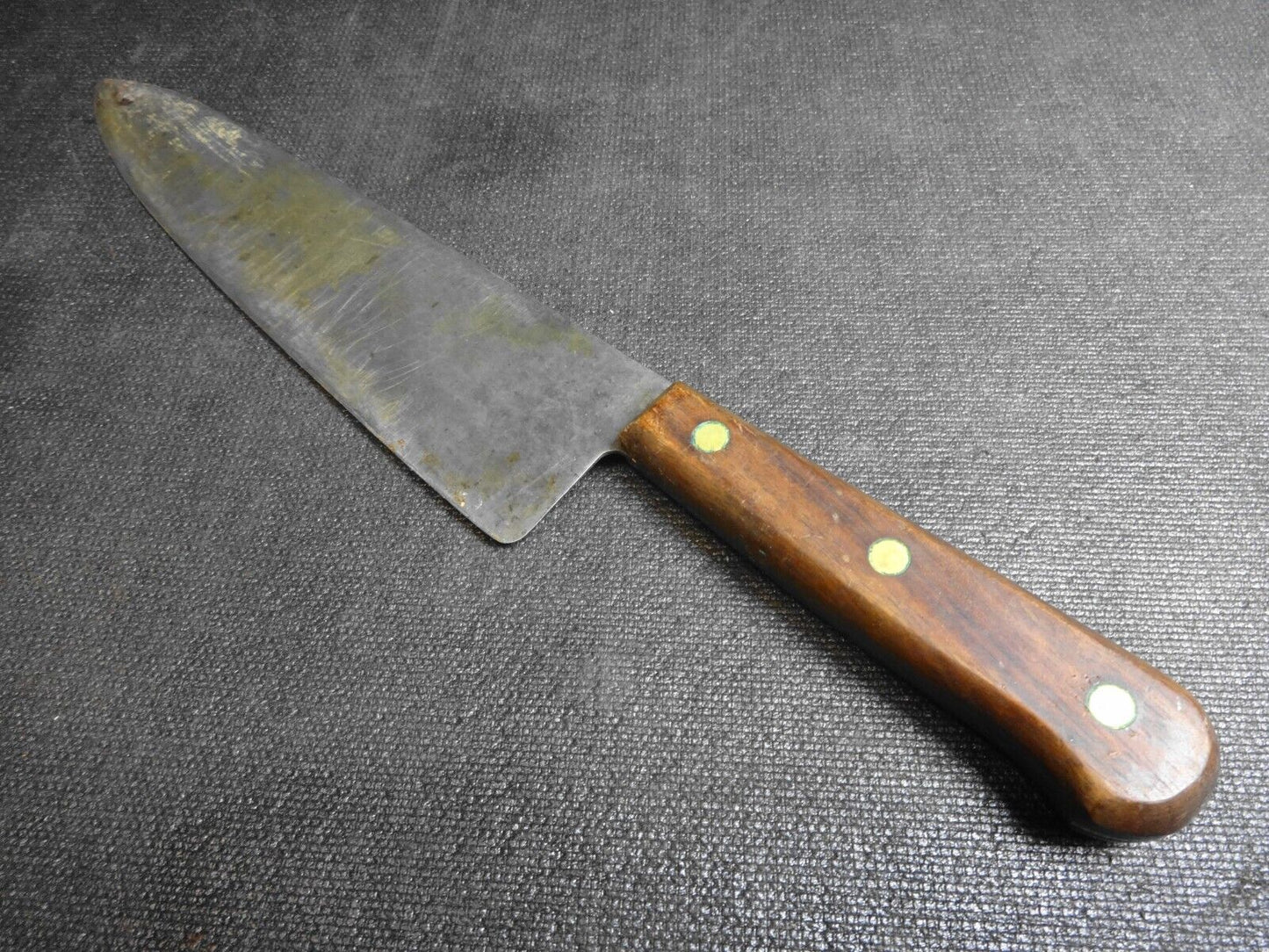 Vintage Mandeville Carbon Steel 15" Chef Knife 10" Blade