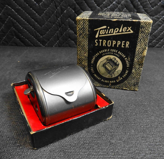 Vintage Twinplex G200 Stropper Double Edge Razor Blade Sharpener W/Box Gillette