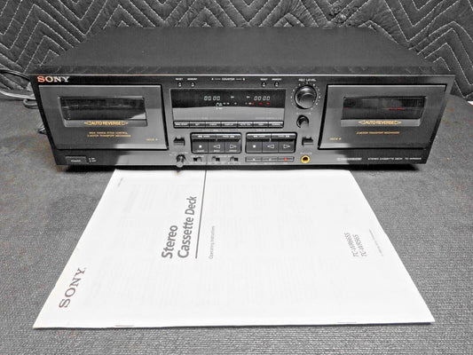 Sony TC-WR665S Stereo Double Cassette Deck Dolby B,C,S - w/ Manual - NEW BELTS