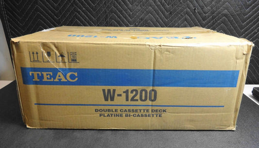 TEAC W-1200 - Double Cassette Deck - Black w/ Remote & Manual in Original Box