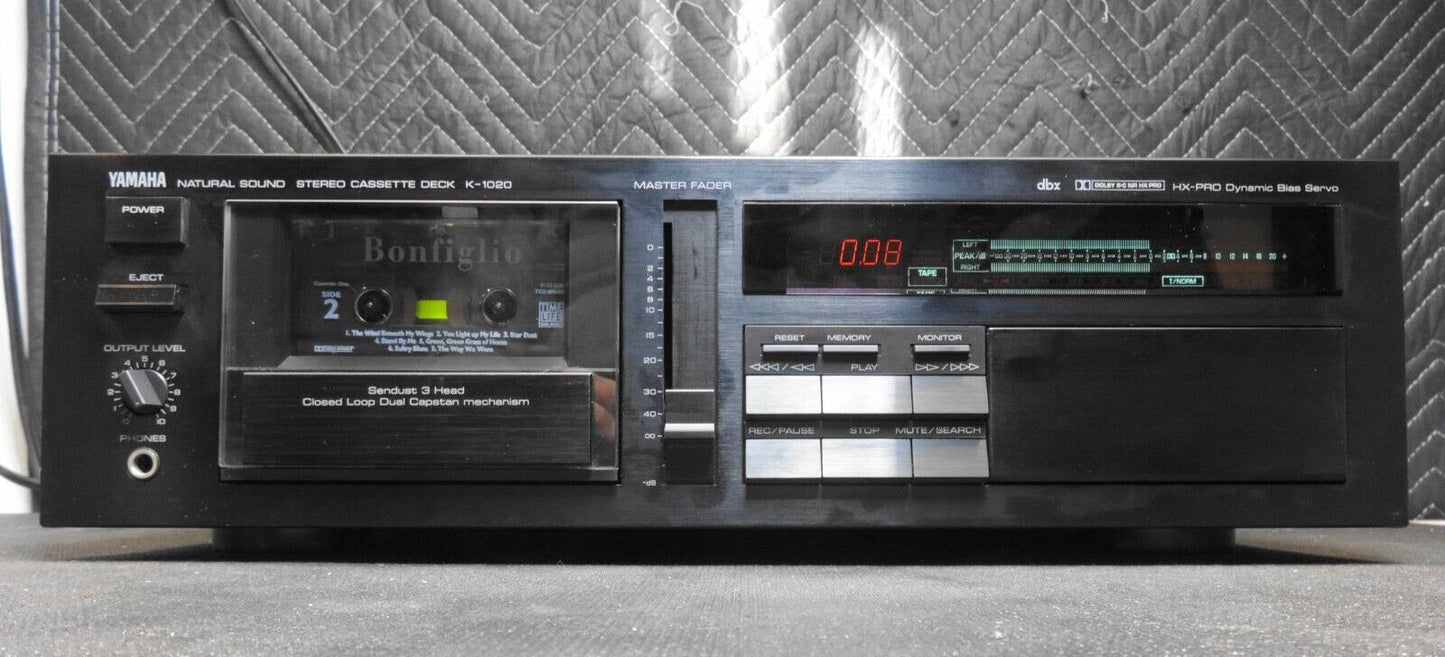 Yamaha K-1020 3-head cassette deck Dolby B/C and DBX - *SERVICED*