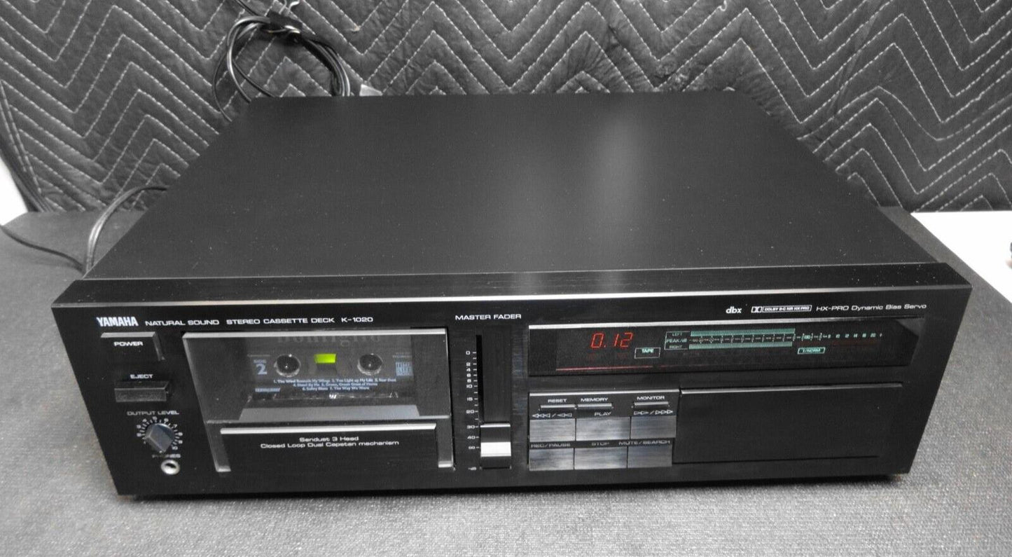 Yamaha K-1020 3-head cassette deck Dolby B/C and DBX - *SERVICED*