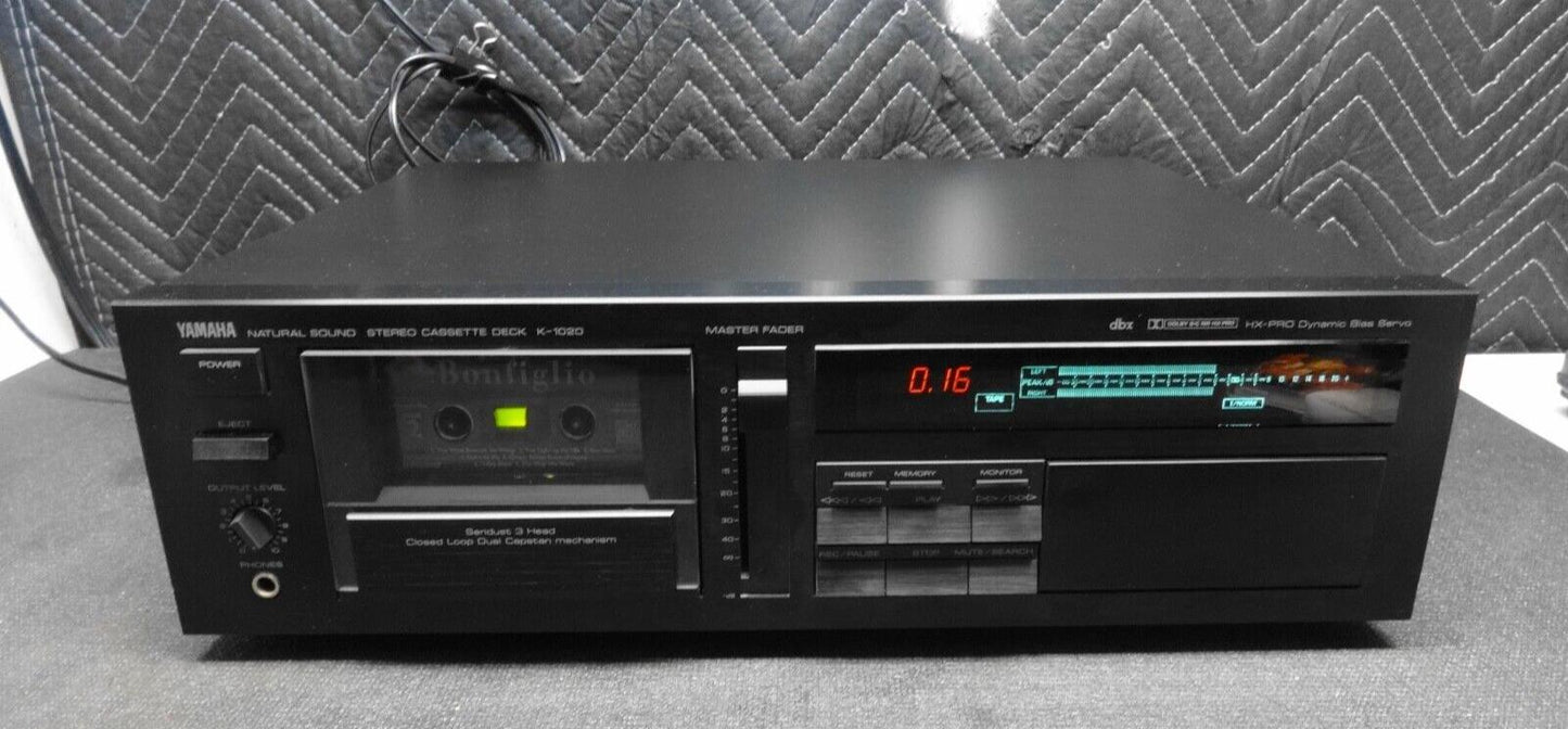 Yamaha K-1020 3-head cassette deck Dolby B/C and DBX - *SERVICED*