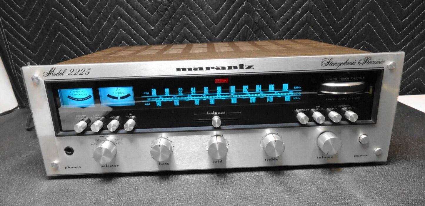 Marantz 2225 Stereo Receiver - Tested / Serviced, Working. New Bulbs