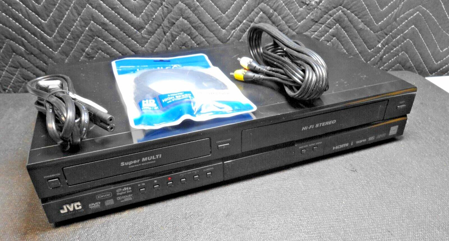 JVC DR-MV150 DVD VHS Cassette Upscaling Recorder w/ Cables - *SERVICED*