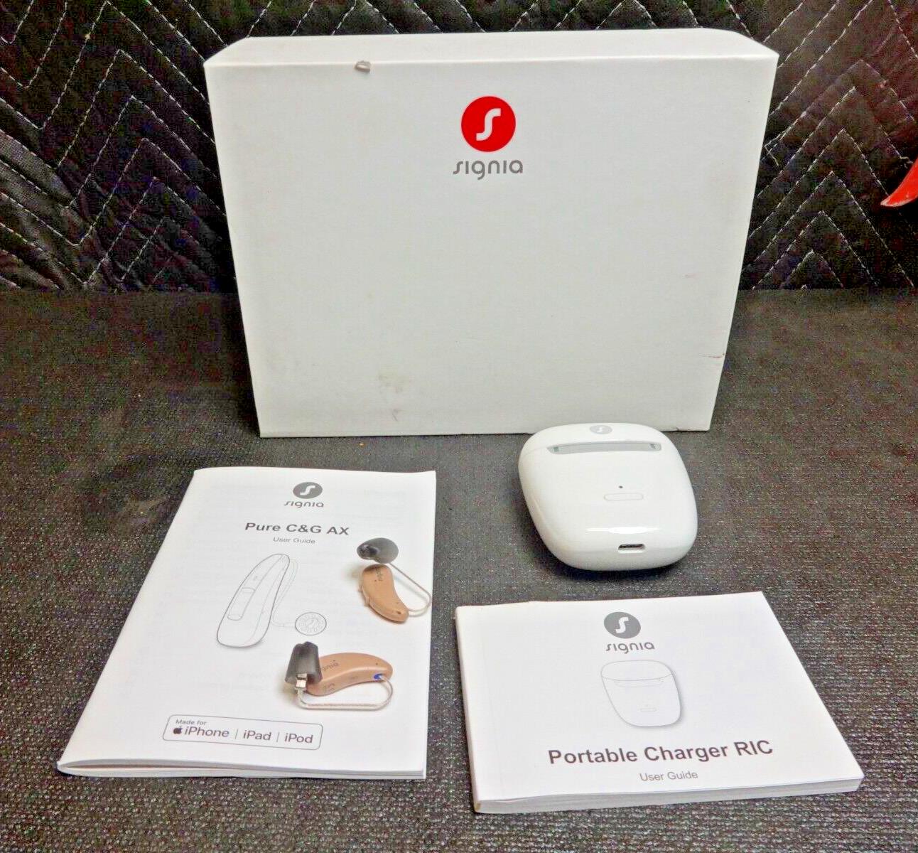 Signia Pure C&G 7AX BG Hearing Aid (pair), Includes Charging Case, Manual & Box