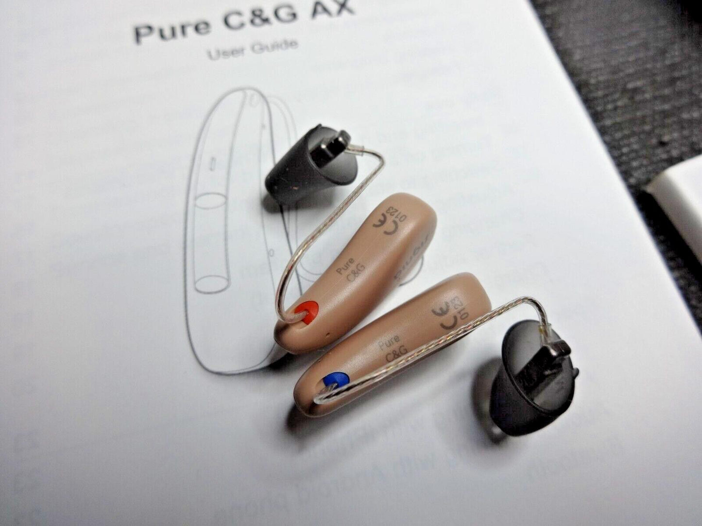 Signia Pure C&G 7AX BG Hearing Aid (pair), Includes Charging Case, Manual & Box