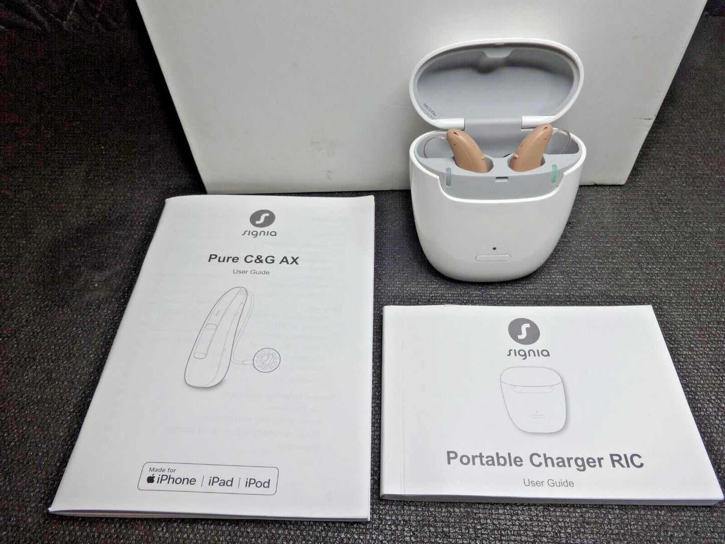 Signia Pure C&G 7AX BG Hearing Aid (pair), Includes Charging Case, Manual & Box