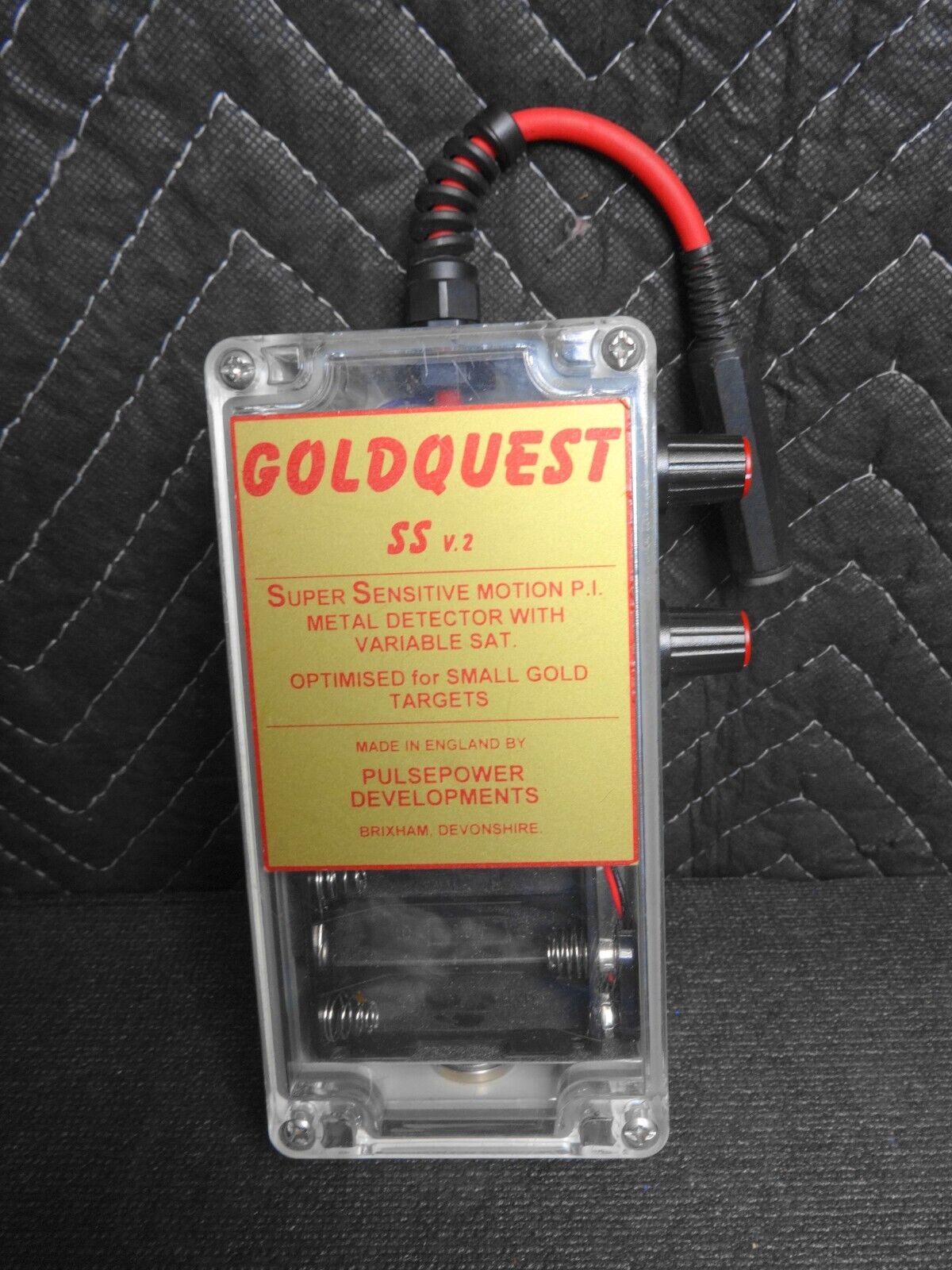 Goldquest SS V.2 Pulse Induction Metal Detector Made by Eric Foster in England