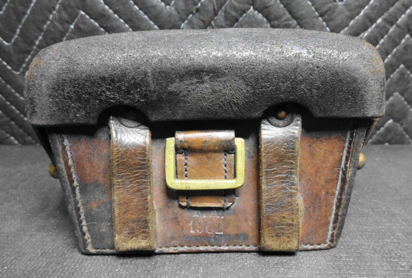 WW1 IMPERIAL GERMAN ARMY LEATHER  AMMO POUCH ORIGINAL MAUSER