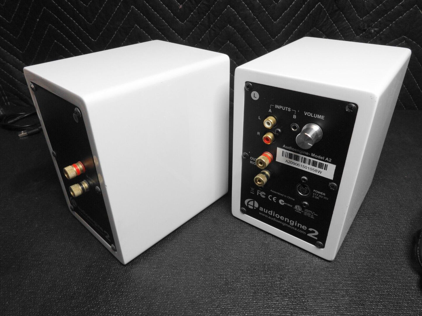 AudioEngine A2 White Desktop Monitor Speakers - Wired/Powered