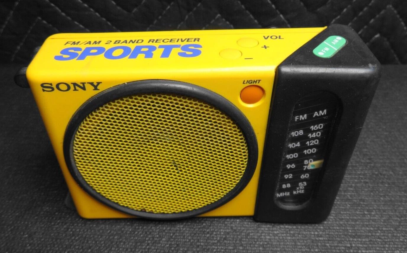 Sony (ICF-S75W) 2 Band Receiver Sports Radio AM/FM. Tested and Working! Sony OEM