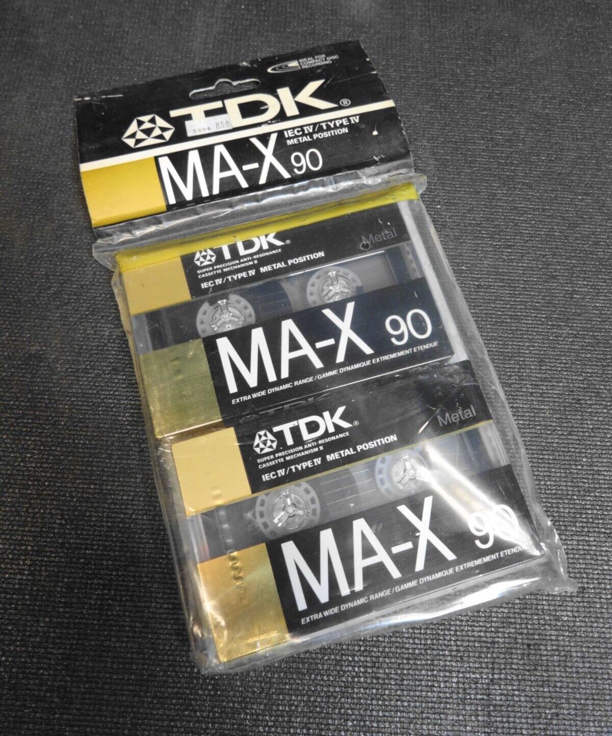 2-Pack - TDK MA-X 90 Minute Blank Cassette Tape IEC IV / TYPE IV Metal Position