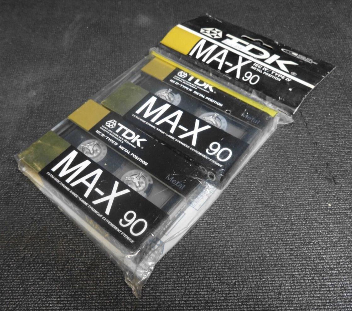 2-Pack - TDK MA-X 90 Minute Blank Cassette Tape IEC IV / TYPE IV Metal Position