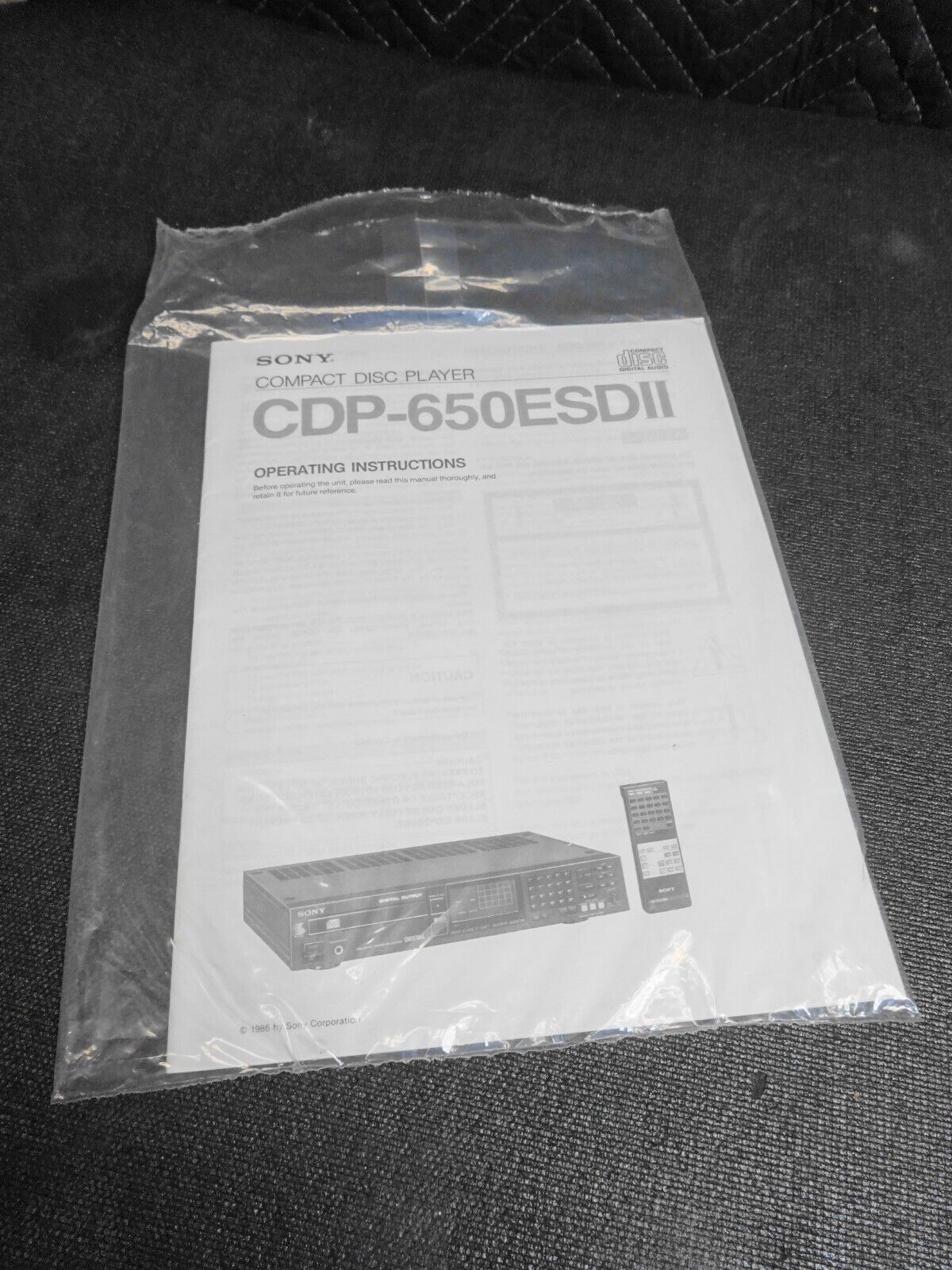 Sony CDP-650ESDII Operating Instructions - Manual & Warranty Card