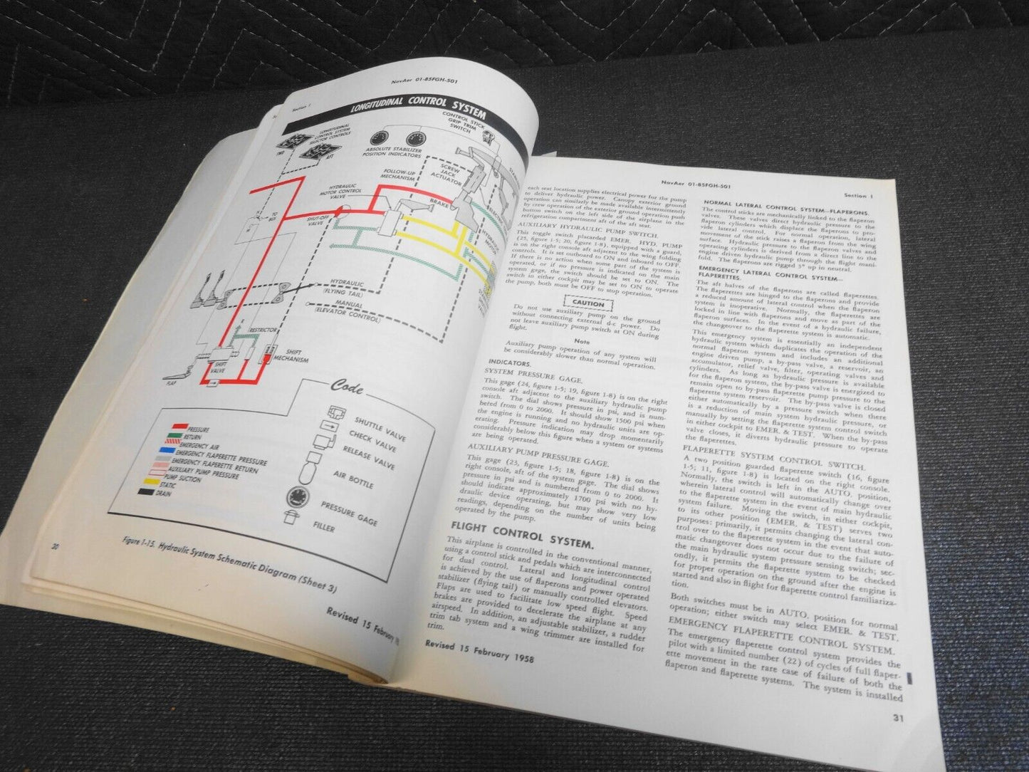 1959 Navy Model F9F-8T,-8 Cougar Pilot's Flight Handbook Manual - Original