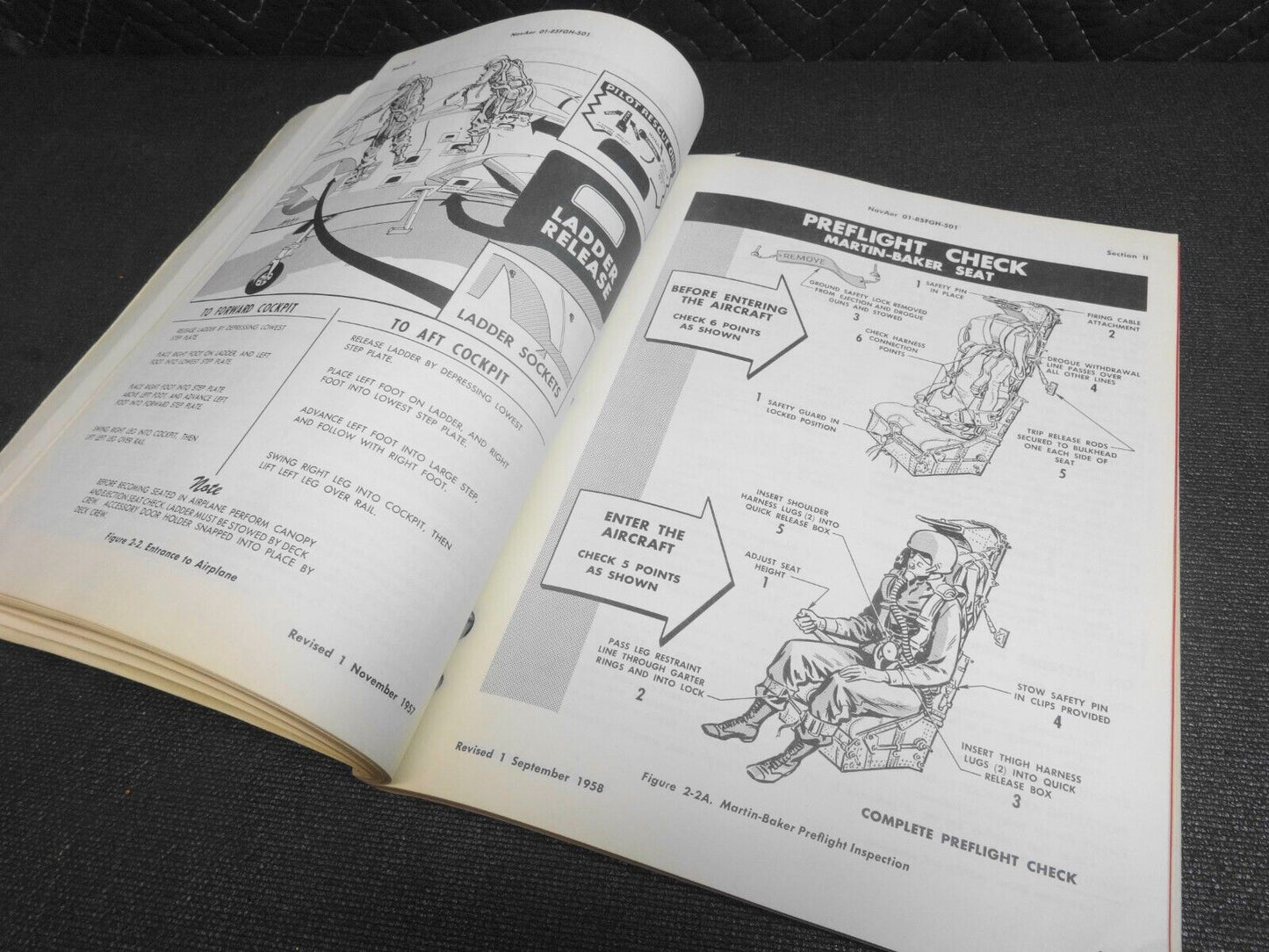 1959 Navy Model F9F-8T,-8 Cougar Pilot's Flight Handbook Manual - Original