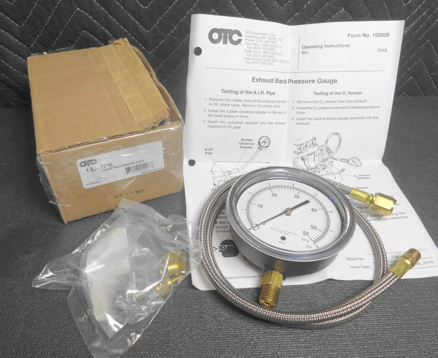 OTC Tools Exhaust Back Pressure Gauge OTC-7215