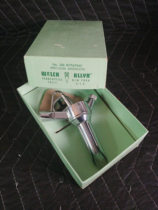 VINTAGE WELCH ALLYN No. 288  Rotatating Speculum Anoscope W/ Light - IN BOX