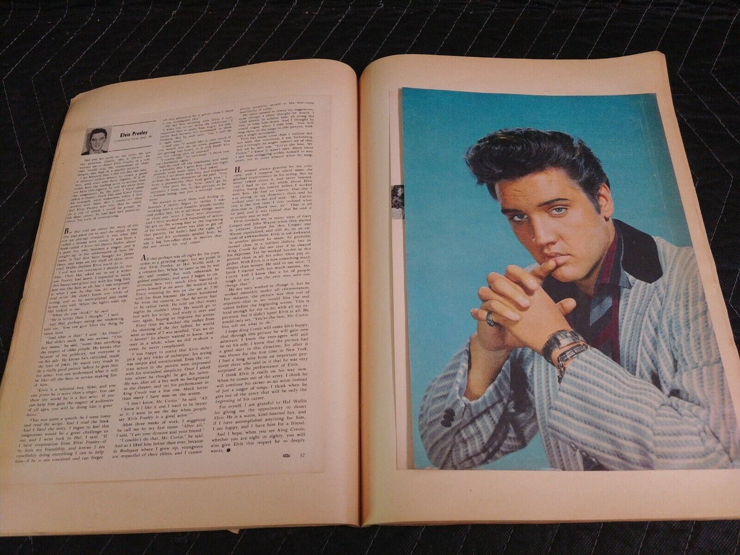 Elvis Presley Scrapbook - Vintage Collectible w/ 1960 Yearbook w/ Stickers