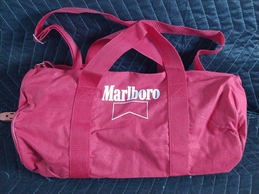 Vintage Marlboro 80’s Sports Gym Bag with straps - 17" long x 28" circumference