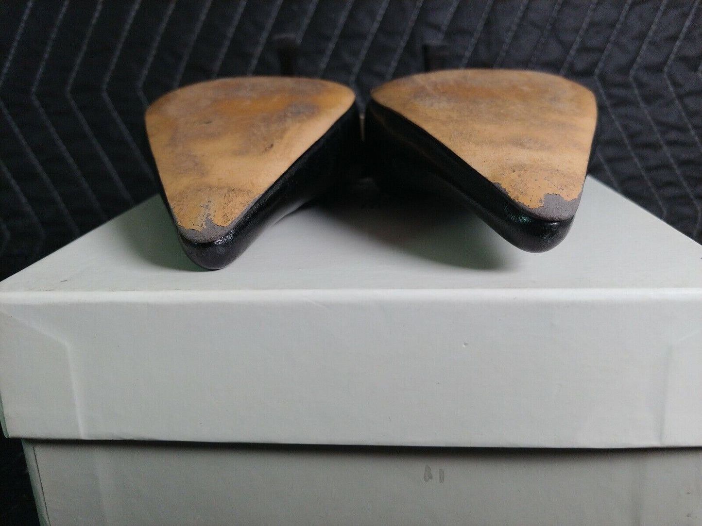 BALENCIAGA Black Knife Leather Pointed Heel - Size 38