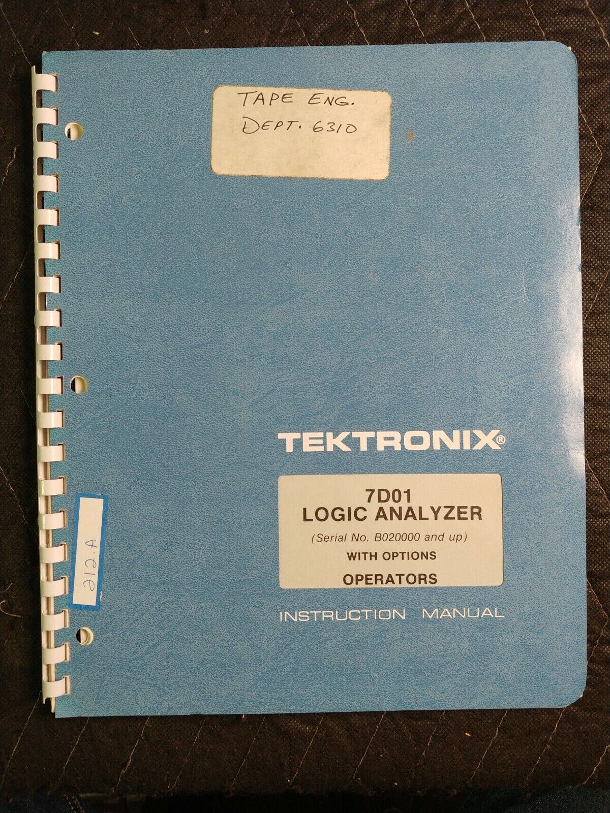 Tektronix 7D01 Logic Analyzer w/Opt Manual