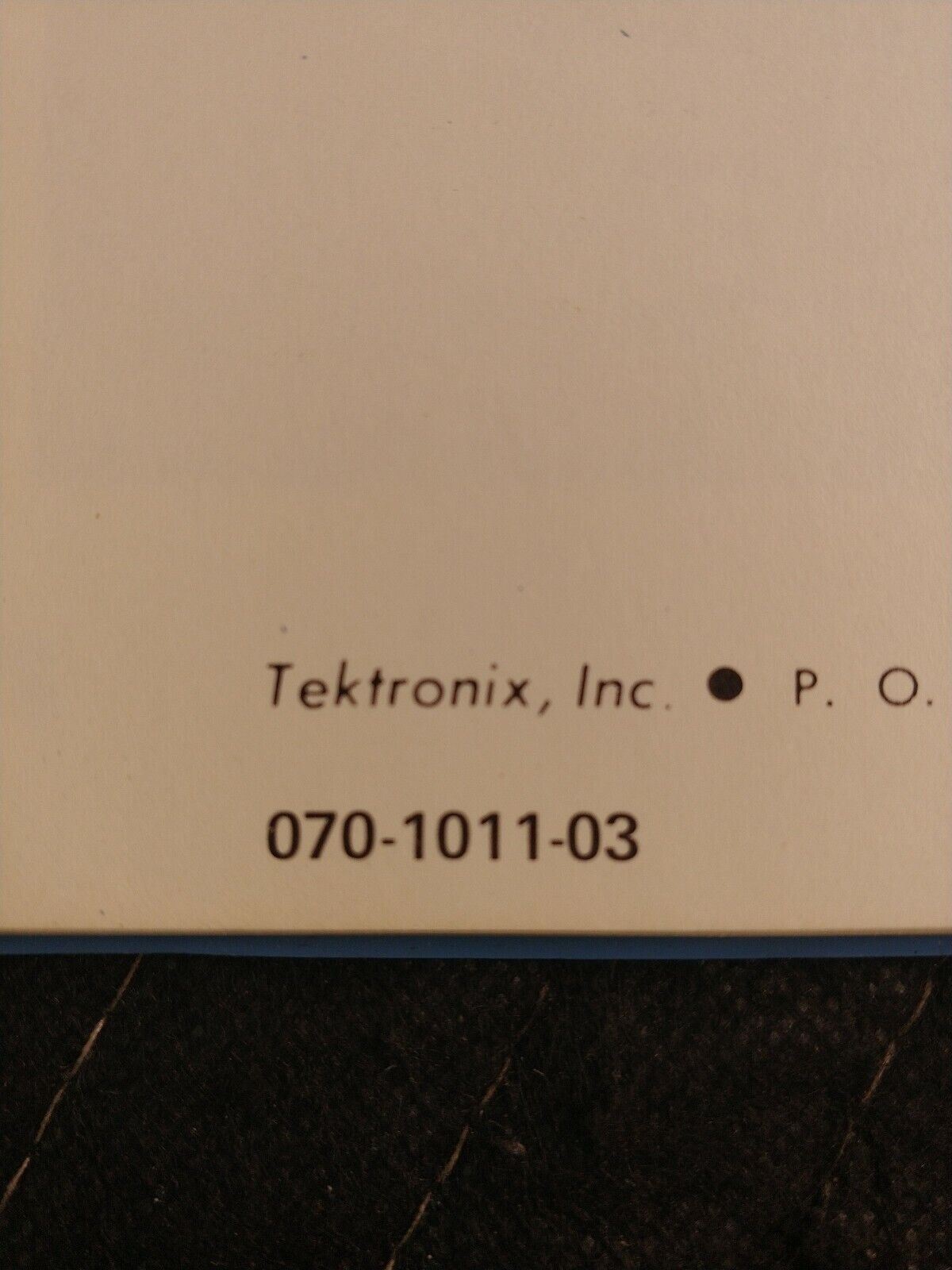 TEKTRONIX CAMERA SYSTEM C-50 C-51 C-52 C-53 INSTRUCTION MANUAL 070-1011-03