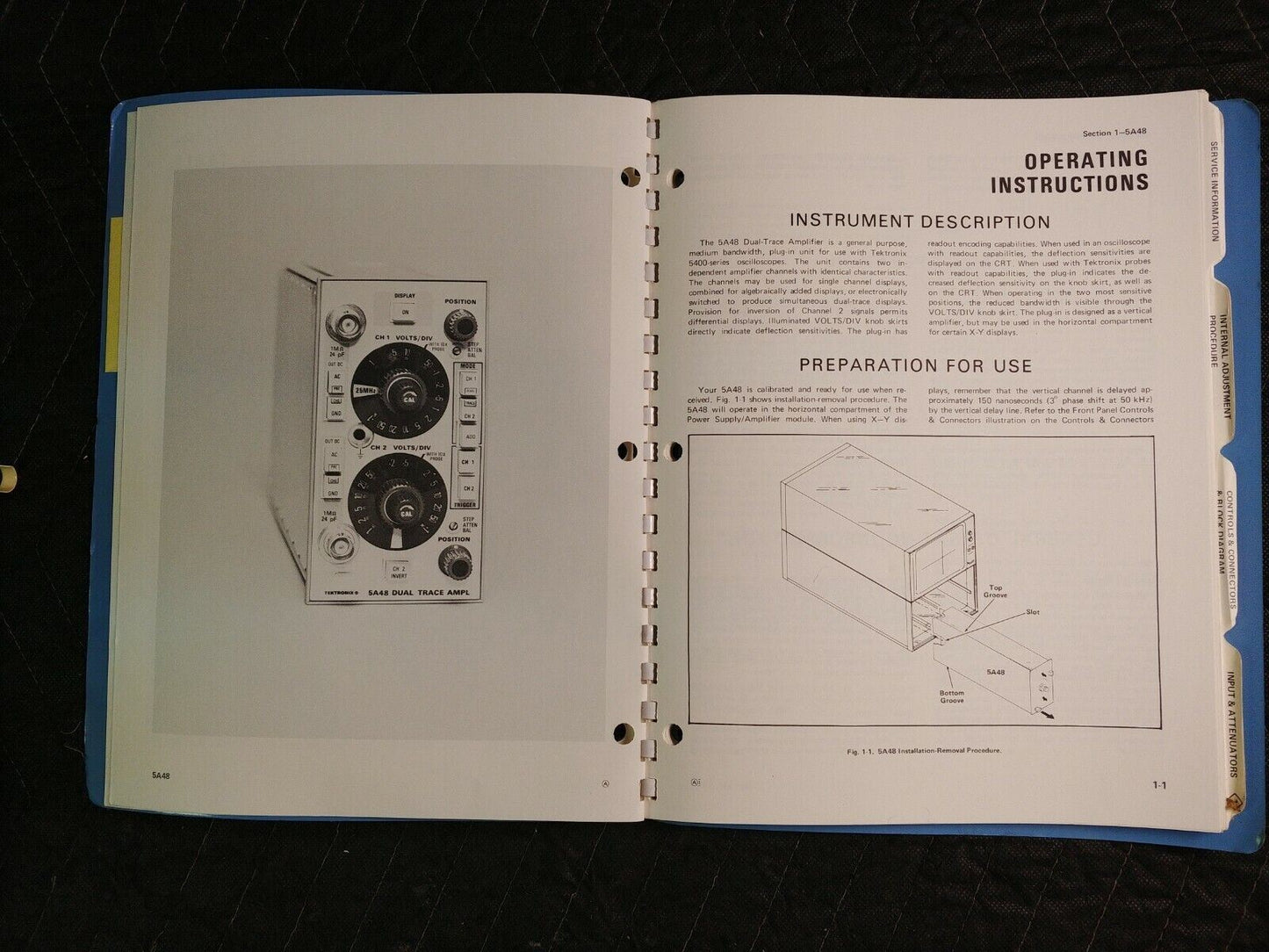 Tektronix 5A48 Dual Trace Amplifier Instruction Manual