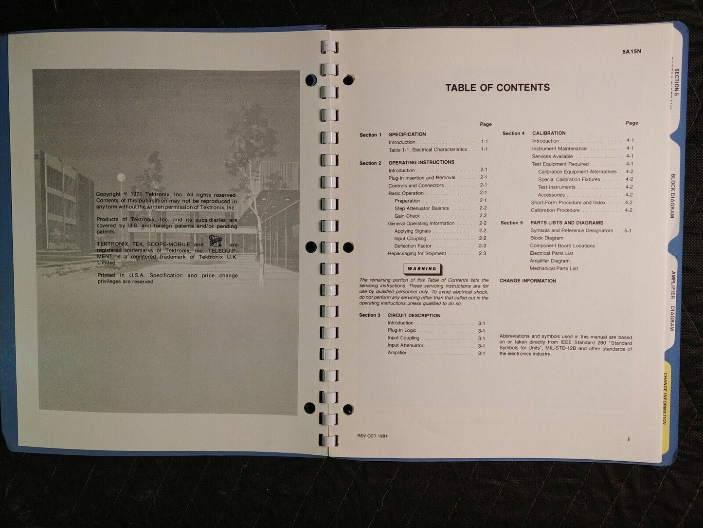 Tektronix 5A15N Instruction Manual