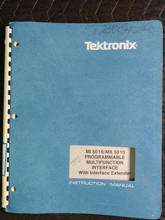 Tektronix MI 5010/MX 5010 Programable Multifunction Interface Instruction Manual