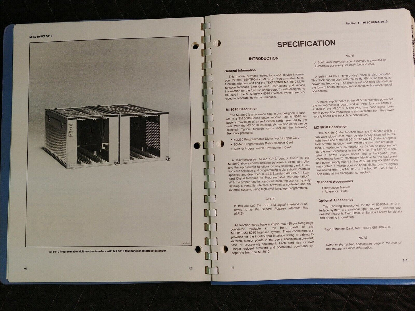 Tektronix MI 5010/MX 5010 Programable Multifunction Interface Instruct ...