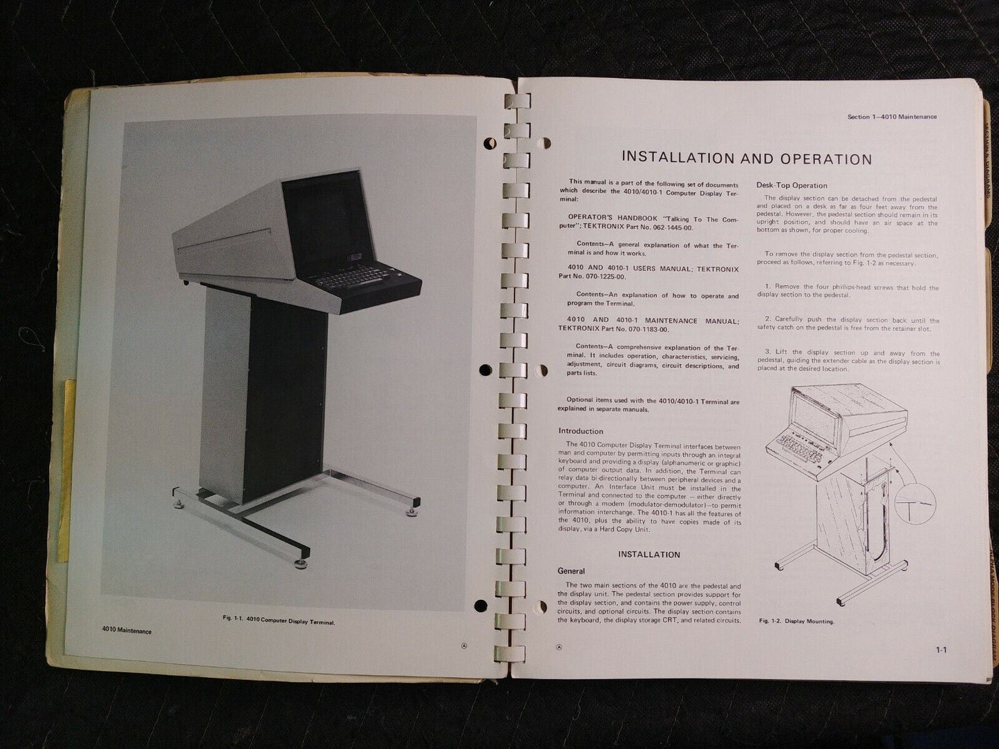 TEKTRONIX 4010 & 4010-1 COMPUTER DISPLAY TERMINAL USERS MANUAL