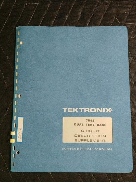 Instruction Manual for  Tektronix  7B92 Circuit Description Supplement