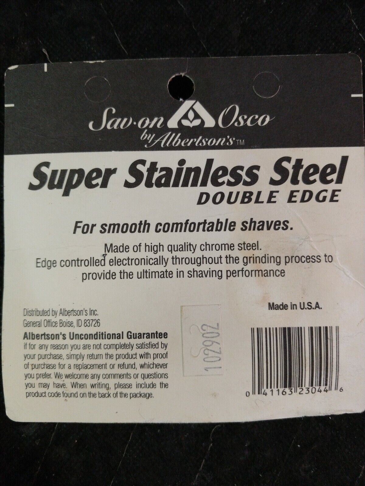 NOS Sav-on Osco by Albertson's Super Stainless Steel DOUBLE EDGE 10 PACK