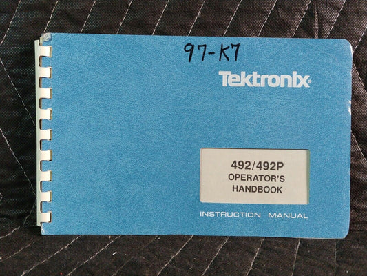 Original Tektronix 492 / 492P Operators Handbook 070-2729-01