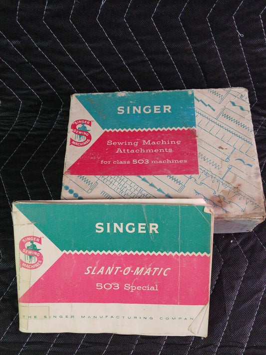 VINTAGE SINGER SEWING MACHINE ATTACHMENTS #161745 IN BOX FOR #503