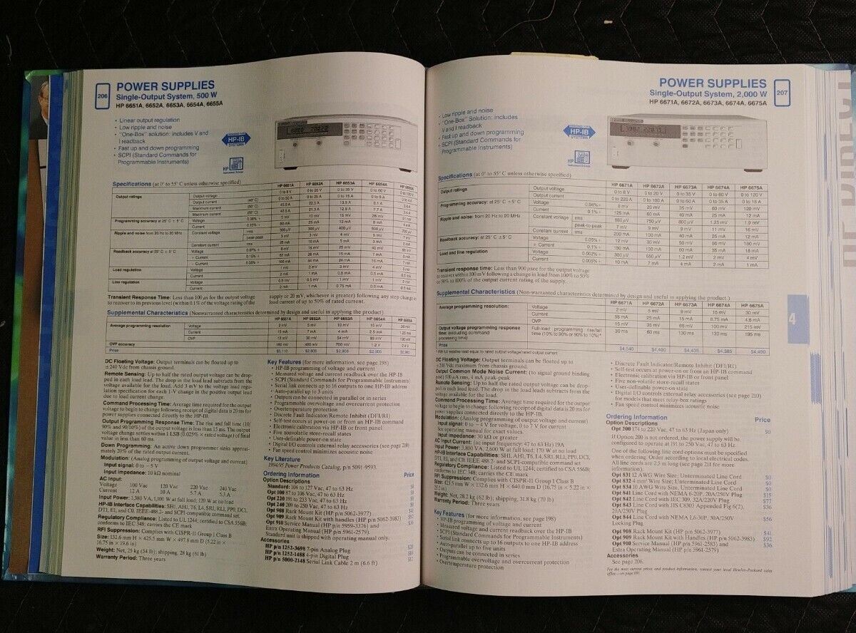 HP 1995 Test and Measurement Catalog Hardcover