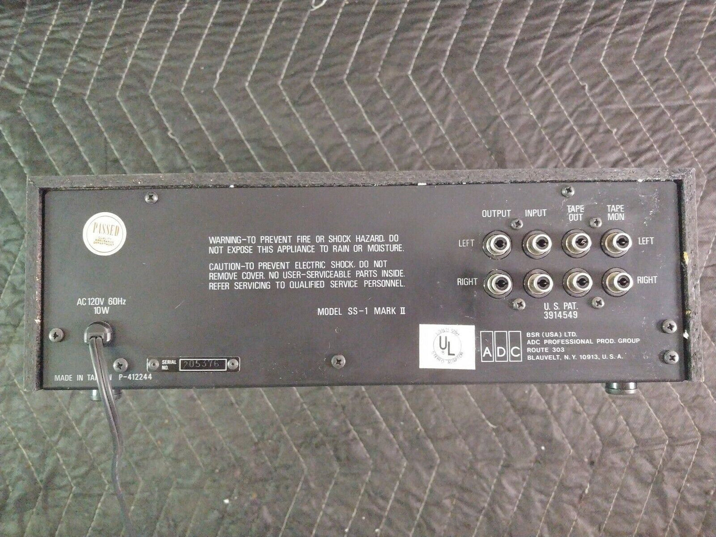 ADC STEREO FREQUENCY EQUALIZER SOUND SHAPER ONE MARK II ~ SS-1 Mark II