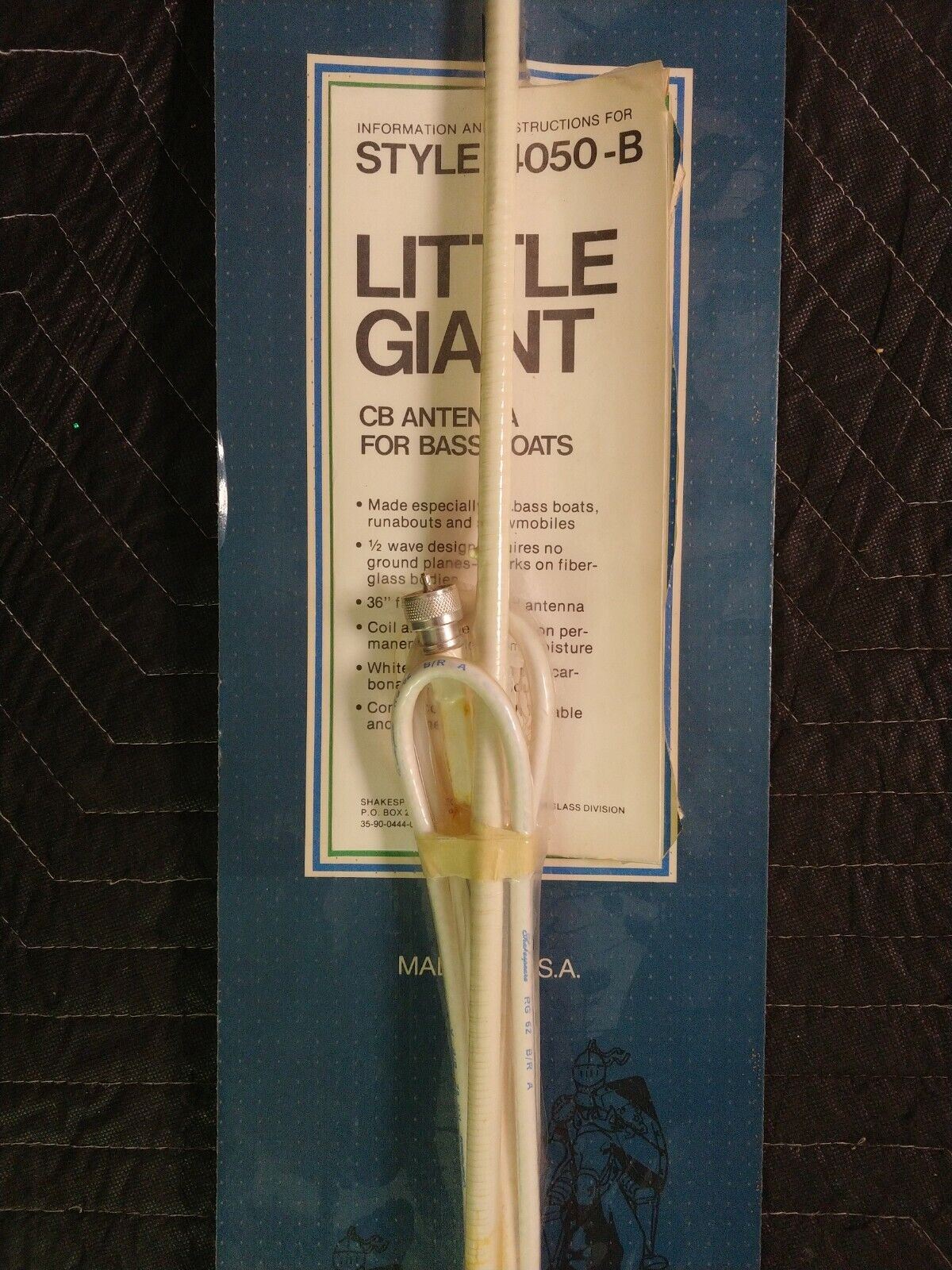 Shakespeare 4050-B Little Giant, 3' CB Marine Unity Gain (NOS)