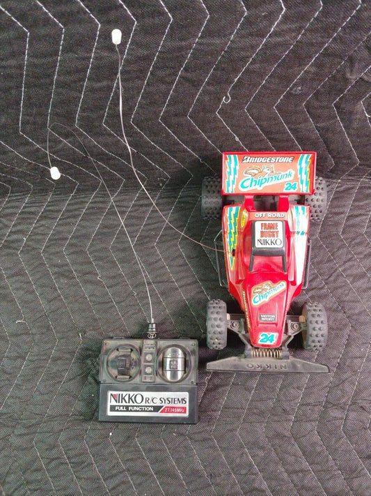 Nikko Radio Control Chipmunk Race Car Bridgestone Off-Road Frame Buggy Untested