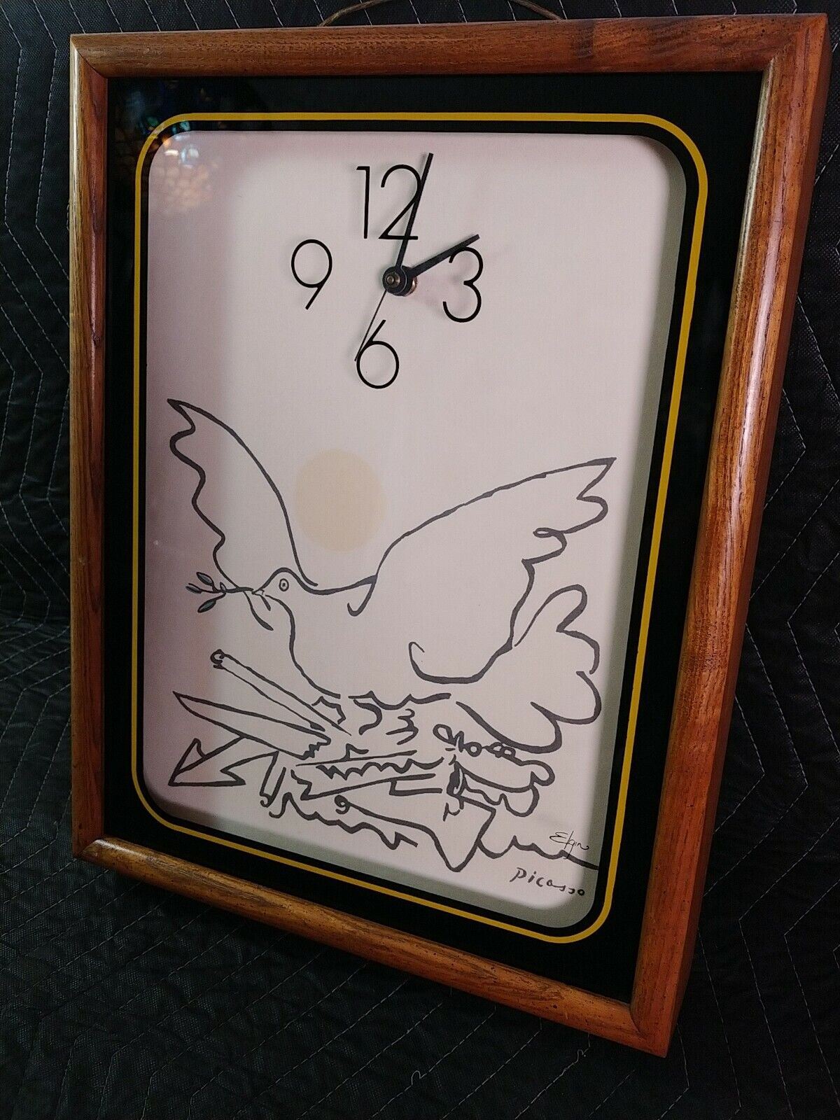 Vintage Elgin Clock Picasso Print 1978 ***For Restoration***