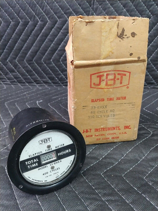 JBT  33-EHXX -  ELAPSED TIME HOUR METER  5-DIGIT 110-125 VAC