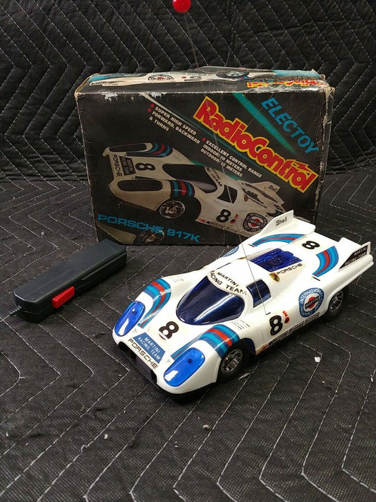 Porsche 917K Martini Racing Car ELECTOY Radio Control Runs 1978 Boxed NICE