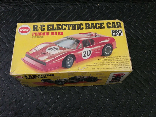 Vintage COX R/C Electric race car Ferrari 512 BB