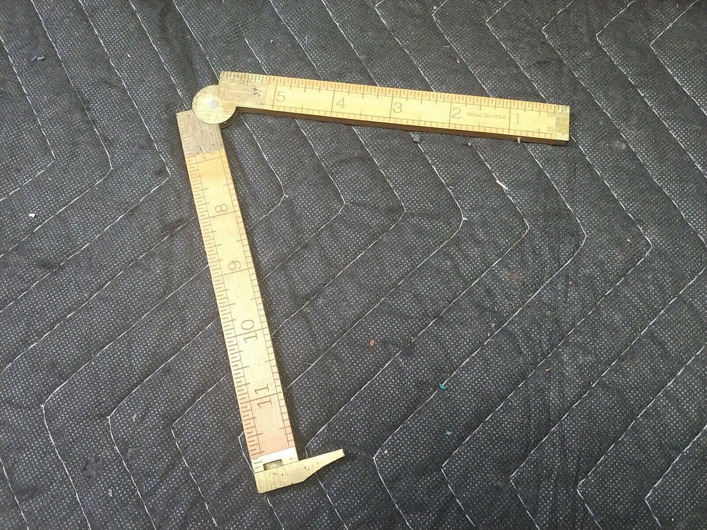 Early Stanley No. 36 1/2 Folding Caliper Boxwood Rule Vintage 12" Ruler Tool