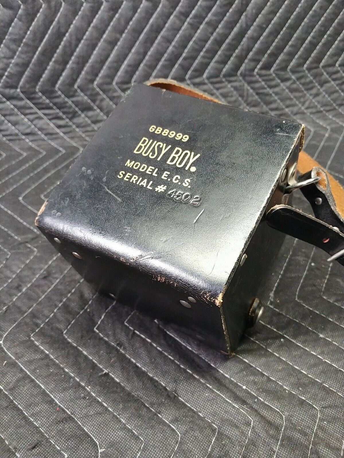 Rare Triplett BUSY-BOY E.C.S Line Analyzer in Leather Case Vintage Lineman Tool