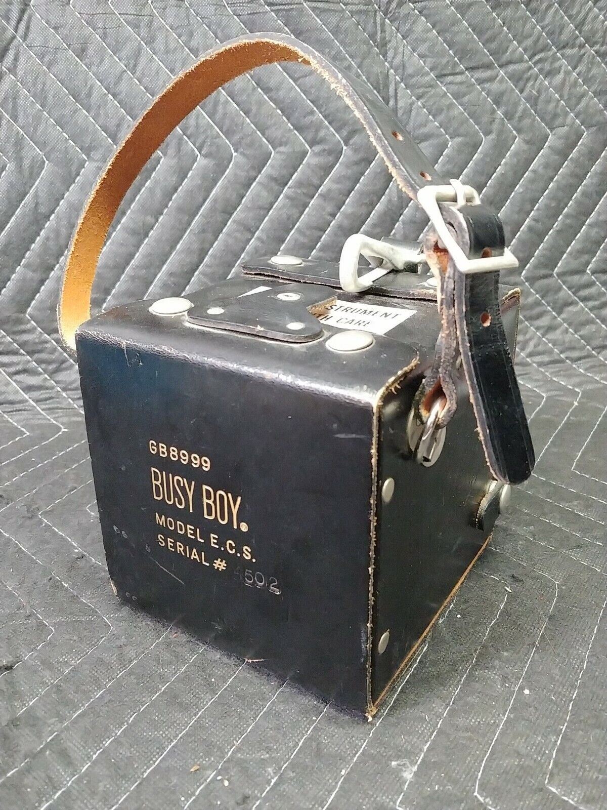 Rare Triplett BUSY-BOY E.C.S Line Analyzer in Leather Case Vintage Lineman Tool