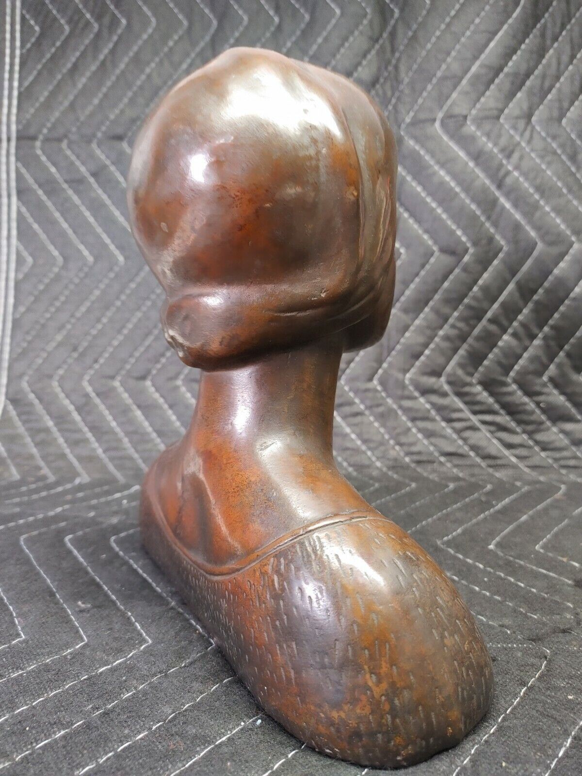 Antique Copper Clad Art Deco 9" Bust - Eleanor of Aragon - Francesco Laurana